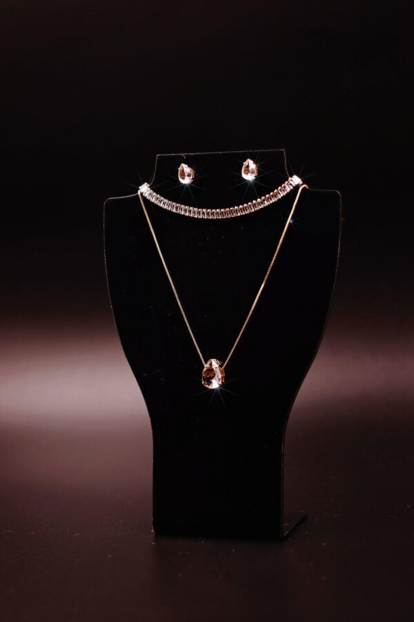 Conjunto duplo com choker de zircônia
